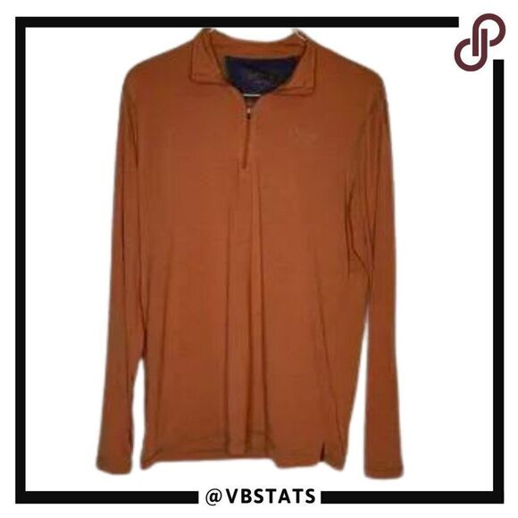 Orvis Trout Bum Quarter Zip Top in Burnt Orange Size Medium - Picture 1 of 10